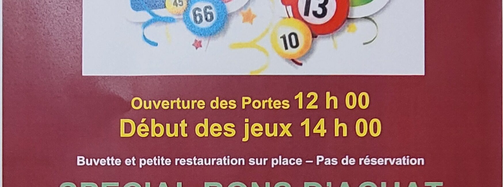 Loto Quine 1er mars 2020 pour la restauration de l'église